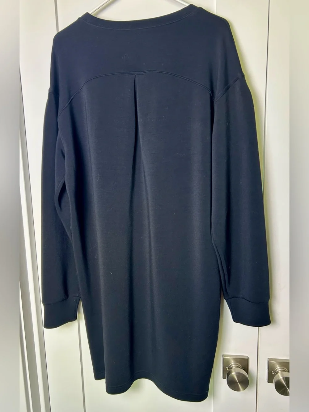 ✨ SPANX AirEssentials Long Sleeve Knit Shift Dress in Very Black/Black